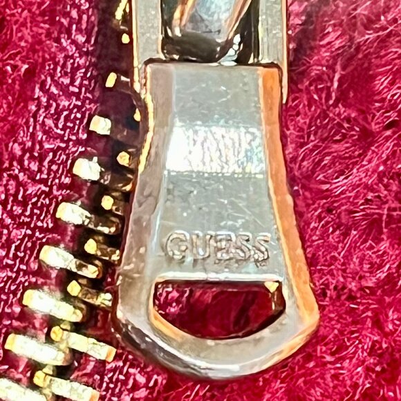 Guess Women's Red Double-Breasted Wool Blend Pea Coat Jacket Size Small - Picture 6 of 9